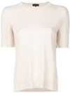 Cashmere In Love Sahar Shortsleeved Knitted Top In Neutrals