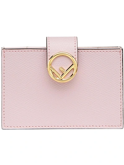 Fendi Gusseted Card Holder - Pink