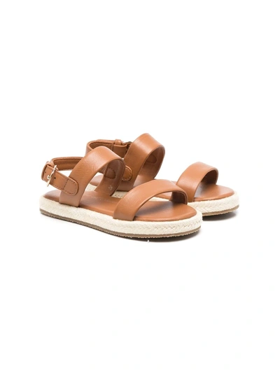 Age Of Innocence Kids' Leather Open-toe Sandals In Brown