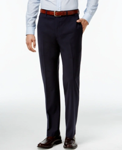 Calvin Klein Men's Slim-fit Wool Infinite Stretch Suit Pants In Navy