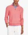 Polo Ralph Lauren Half-zip Cotton Sweater In Salmon Heather