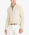 Polo Ralph Lauren Half-zip Cotton Sweater In Expedition Dune Heather