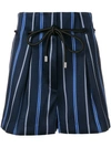 3.1 Phillip Lim / フィリップ リム Origami Striped-jaquard Shorts In Blue