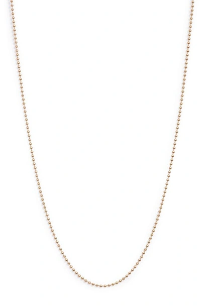 Anzie Mini Ball Chain Necklace In Yellow Gold
