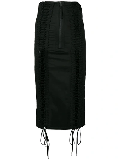 Ktz Lace Up Skirt In Black