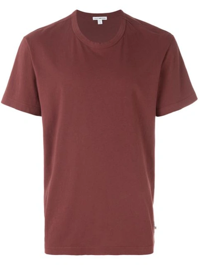 James Perse Crew Neck Cotton T-shirt In Red