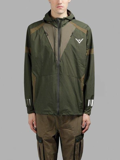 Adidas X White Mountaineering Men's Green Windbreaker Jacket