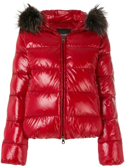 Duvetica Padded Hooded Jacket - Red | ModeSens