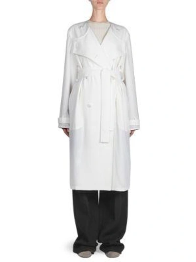 Acne Studios Anghelica Twill Trench Coat In White