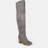Journee Collection Women's Wide Calf Kaison Boot In Grey
