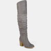 Journee Collection Women's Extra Wide Calf Kaison Boot In Grey