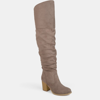 Journee Collection Women's Wide Calf Kaison Boot In Brown