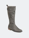 Journee Collection Collection Women's Tru Comfort Foam Wide Calf Lelanni Boot In Grey
