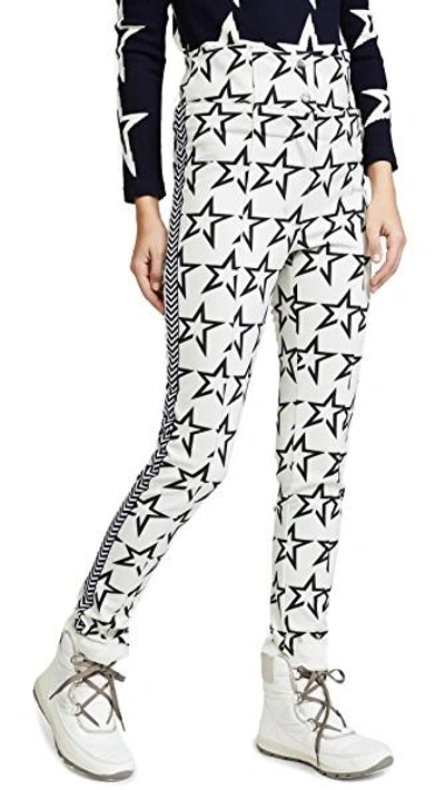 Perfect Moment Morillon High Waist Skinny Pants In Snow White/black Stars