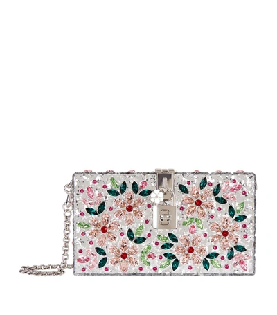 Dolce & Gabbana Perspex Jewelled Box Clutch In Multi