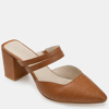 Journee Signature Signature Women's Genuine Leather Tru Comfort Foam Kaitlynn Pump In Brown