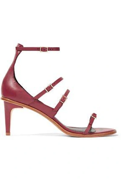 Tibi Woman Isabel Leather Sandals Plum