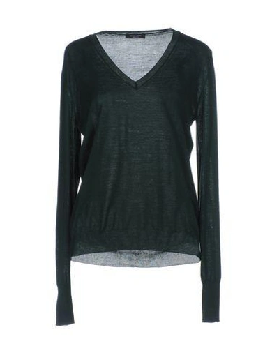 Roberto Collina Sweaters In Emerald Green
