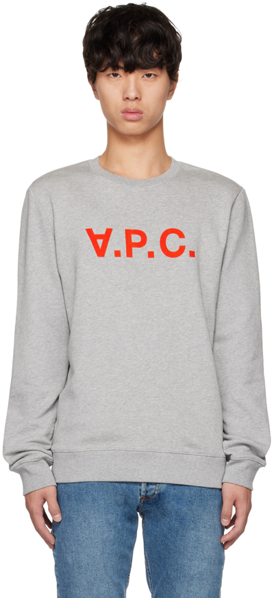 Apc Organic Cotton Vpc Sweatshirt In Gray