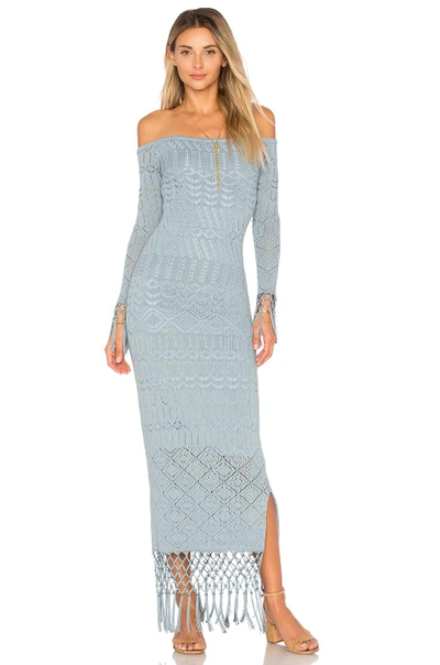 House Of Harlow 1960 X Revolve Rose Dress In Dusty Blue