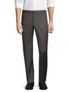 Isaia Gregory Basic Wool Trousers In Charcoal