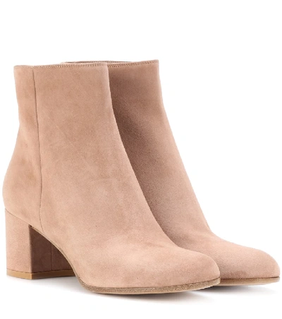 Gianvito Rossi Exclusive To Mytheresa.com - Margaux Mid Suede Ankle Boots In Beige