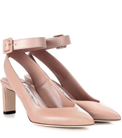 Jimmy Choo Lou 65 Leather Pumps In Pink