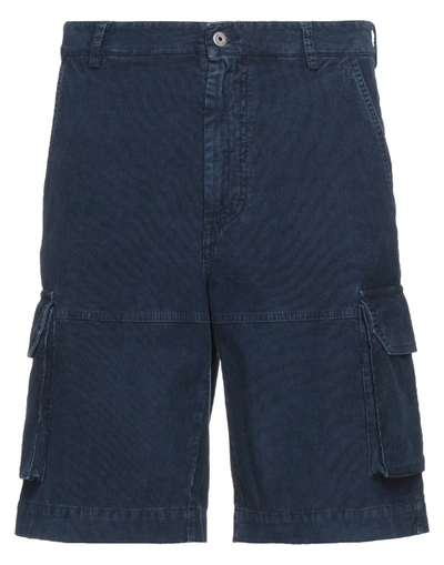 Historic Man Shorts & Bermuda Shorts Midnight Blue Size S Cotton In Navy Blue