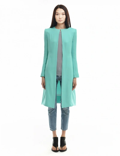 Gareth Pugh Blue Silk Coat