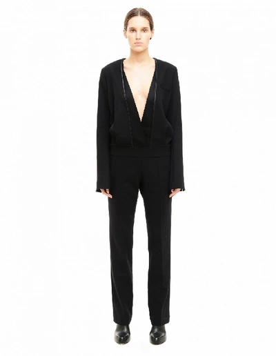 Haider Ackermann Evening Jumpsuit With Low V-neckline In Black