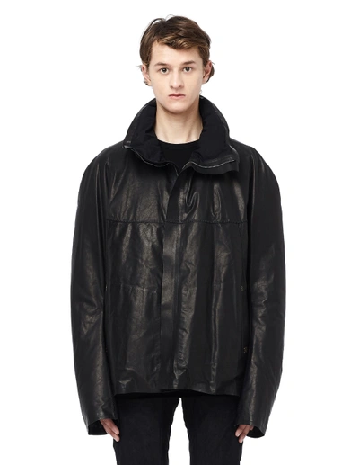 Isaac Sellam Padded Leather Jacket In Black