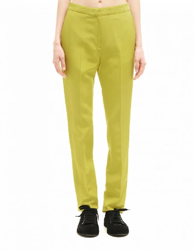 Lucas Nascimento Silk Trousers In Yellow
