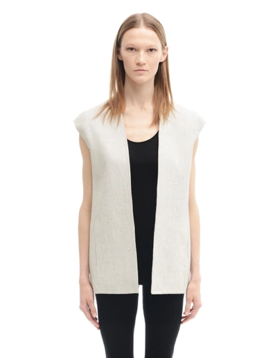 Maison Margiela Linen Vest In Beige