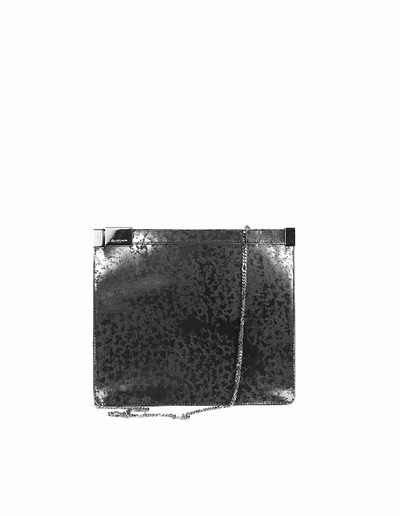 Maison Margiela Black Leather Bag In Grey