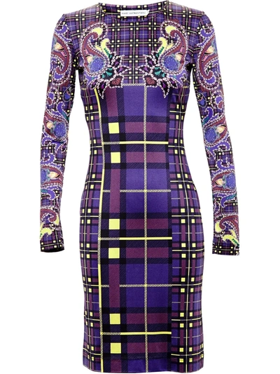 Mary Katrantzou Printed Silk Dress In Purple