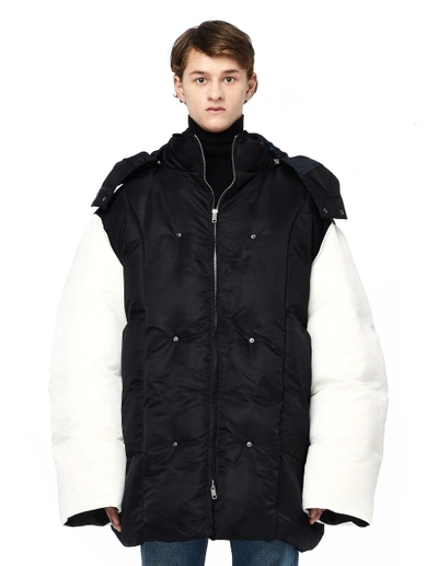 Raf Simons Oversized Puffer Jacket With Hood In Black