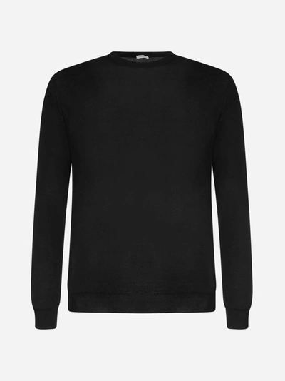 Malo Cashmere And Silk Sweater In Black