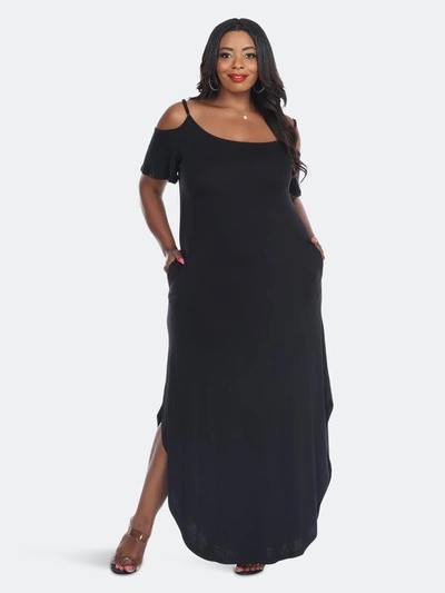 White Mark Plus Size Lexi Maxi Dress In Black