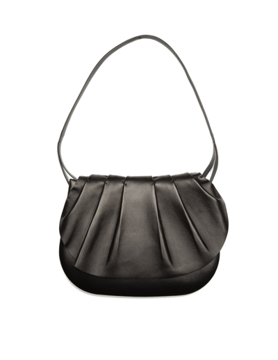 The Row Fan 12 Leather Bag In Black