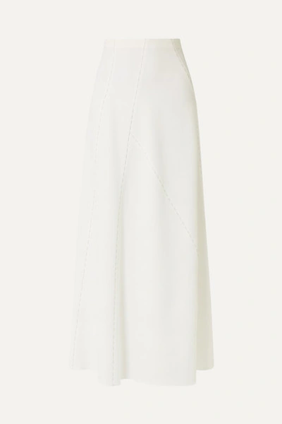 The Row Farrow Paneled Cady Maxi Skirt In Beige