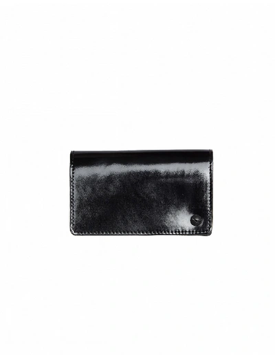 Yohji Yamamoto Polished Leather Cardholder In Black