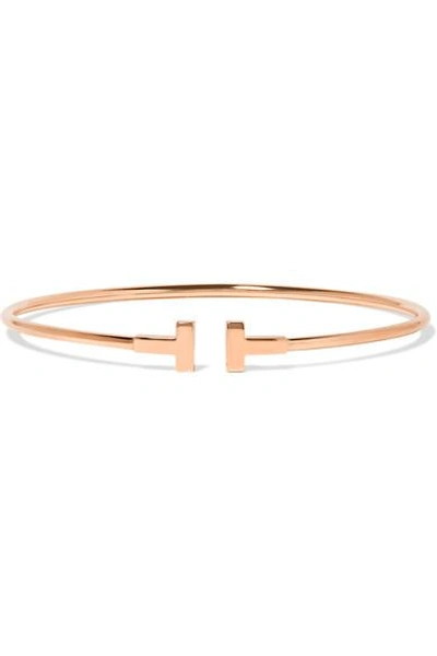 Tiffany & Co T Wire Narrow 18-karat Rose Gold Cuff