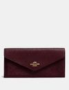 Coach Weiches Portemonnaie In Li/oxblood