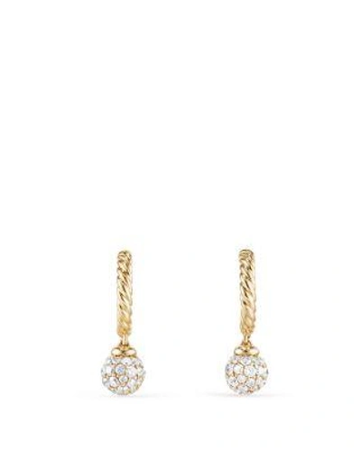 David Yurman Solari Hoop Pave Earrings With Diamonds In 18k