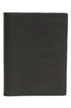 Shinola Leather Passport Wallet In Black