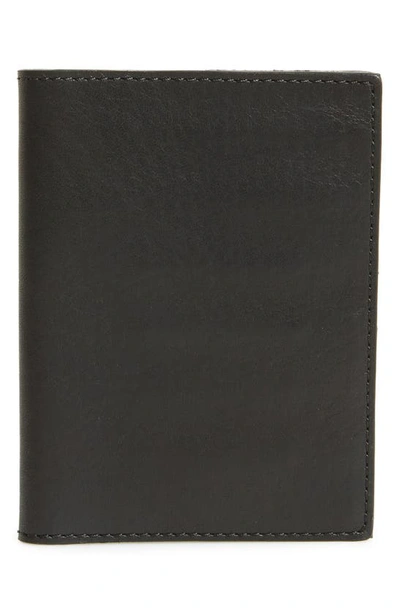 Shinola Leather Passport Wallet In Black