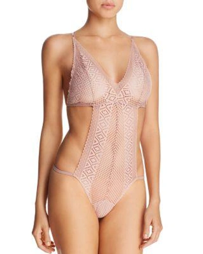 Only Hearts Cleo Cutout Bodysuit In Rosewood