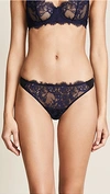 Skarlett Blue Entice Lace Thong In Black,midnight