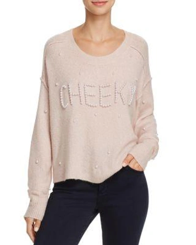 Wildfox Cherie Embellished Sweater In Iced Lavender