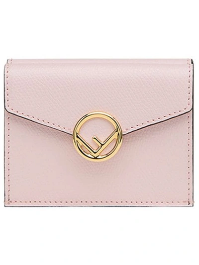 Fendi Micro Trifold Wallet In Pink